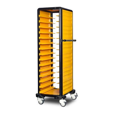 Gastrolley 150 Tekli Servis Tepsi Arabası, 2 Yanı Kapalı, 57x71x174 cm - 1