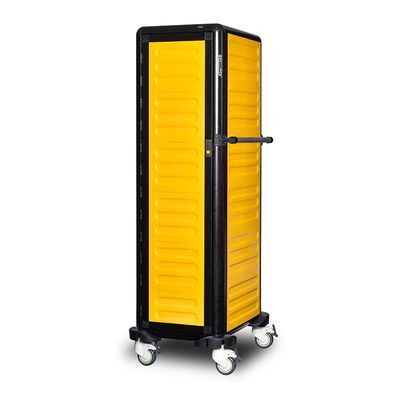 Gastrolley 150 Tekli Servis Tepsi Arabası, 2 Yanı ve Arkası Kapalı, Kapılı, 57x75x174 cm - 2