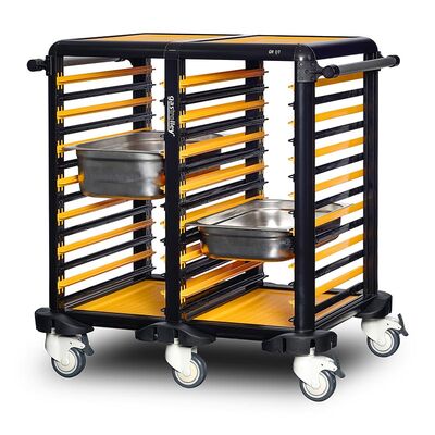 Gastrolley 75 Double Gastronorm Bathtub Trolley, Open Round, 93x71x99 cm - Gastrolley