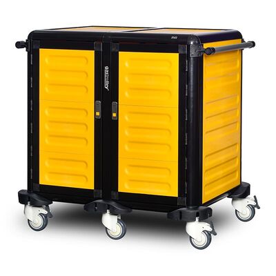 Gastrolley 75 Double Service Tray Trolley, 2 Sides and Back Closed, With Door, 101x75x99 cm - Gastrolley