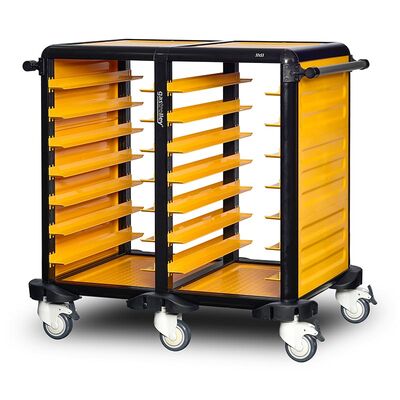 Gastrolley 75 İkili Servis Tepsi Arabası, 2 Yanı Kapalı, 101x71x99 cm - 1