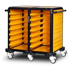 Gastrolley 75 İkili Servis Tepsi Arabası, 2 Yanı ve Arkası Kapalı, 101x71x99 cm - Gastrolley