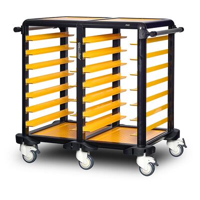 Gastrolley 75 İkili Servis Tepsi Arabası, Etrafı Açık, 101x71x99 cm - 1