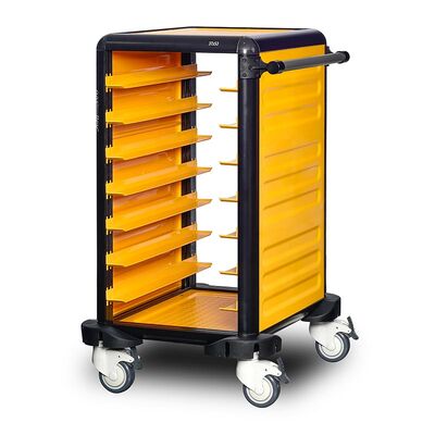 Gastrolley 75 Single Service Tray Trolley, 2 Sides Closed, 57x71x99 cm - Gastrolley