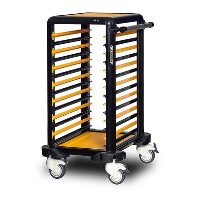 Gastrolley 75 Tekli Gastronorm Küvet Taşıma Arabası, Etrafı Açık, 53x71x99 cm - 1
