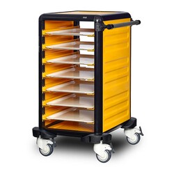 Gastrolley 75 Tekli Servis Tepsi Arabası, 2 Yanı Kapalı, 57x71x99 cm - 2