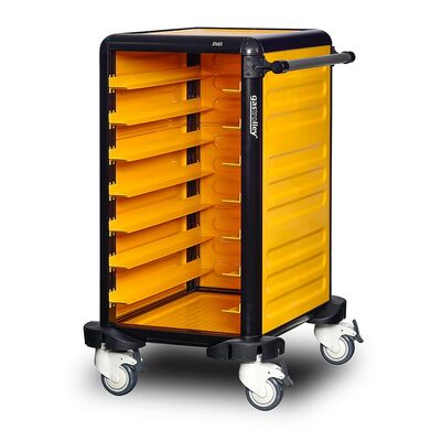 Gastrolley 75 Tekli Servis Tepsi Arabası, 2 Yanı ve Arkası Kapalı, 57x71x99 cm - 1