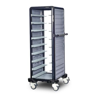 Gastrolley Тележка с одним термоподносом, вместимость 9 подносов, 2 стороны закрыты - Gastrolley