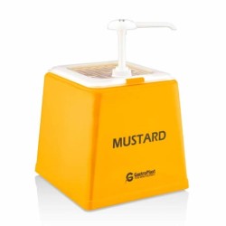 GastroPlast GDH-01 Tekli Hardal Dispenseri, 2.5 L, Sarı - GastroPlast