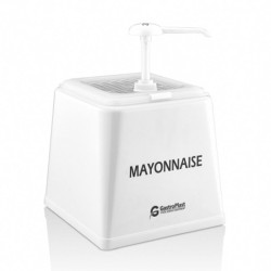 GastroPlast GDM-01 Single Mayonnaise Dispenser, 2.5 L, White - GastroPlast