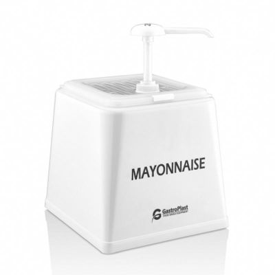 GastroPlast GDM-01 Tekli Mayonez Dispenseri, 2.5 L, Beyaz - 1