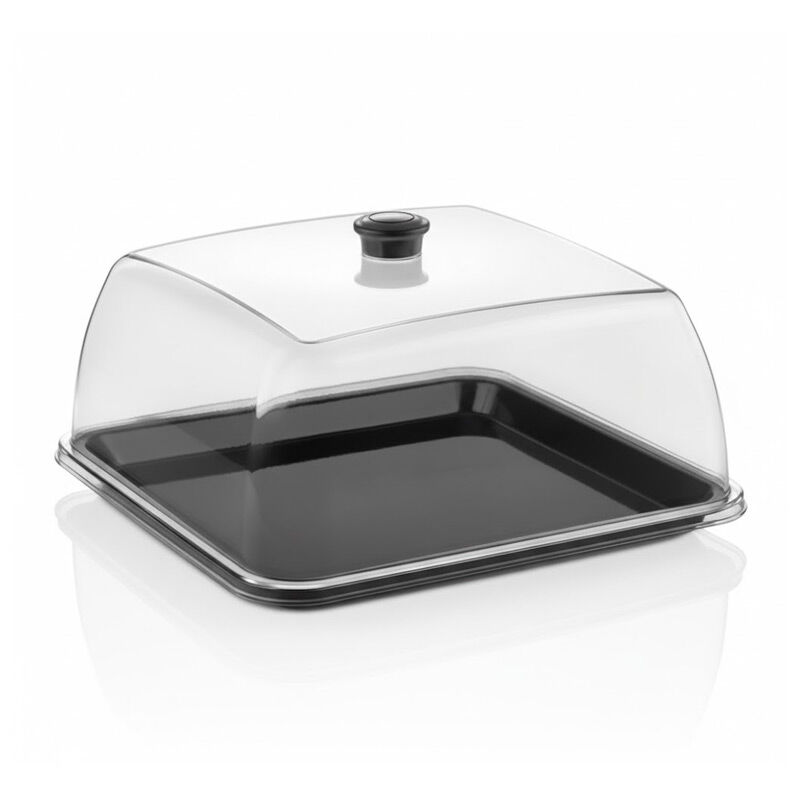 GastroPlast GFT-18/BL صينية مروحة من البولي كربونات، أسود - GastroPlast