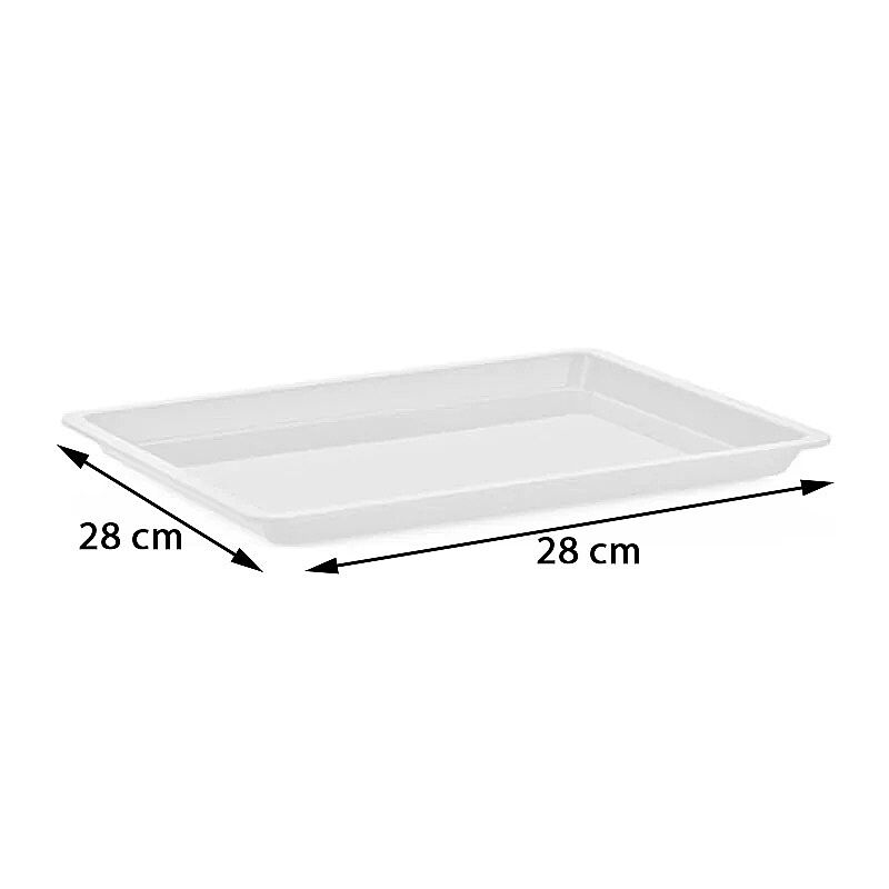 GastroPlast GFT-18 Polikarbon Fanus Tepsisi, 28x28 cm, Beyaz - GastroPlast