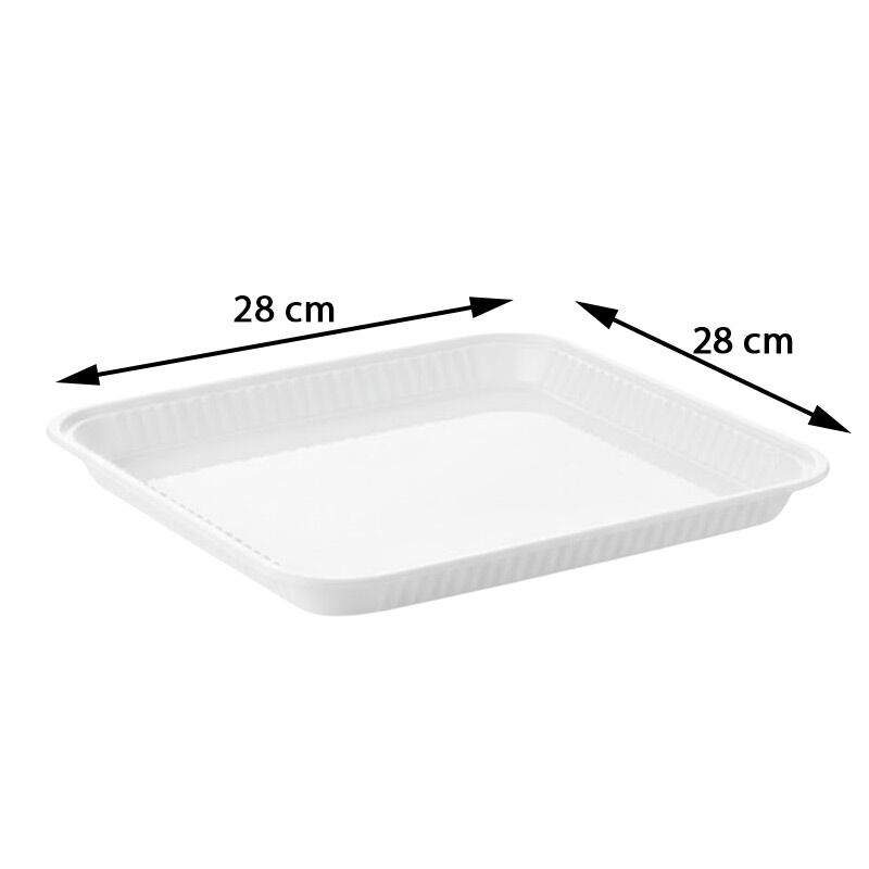 GastroPlast GFT-18/W Polycarbonate Fan Tray, White - GastroPlast