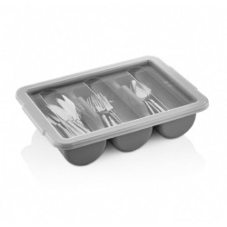 GastroPlast GKL-03 3 Bölmeli Kaşıklık Kapağı, Şeffaf - Thumbnail