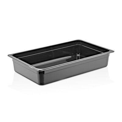GastroPlast GN 1/1-100 mm Polikarbon Gastronorm Küvet, Siyah - 1