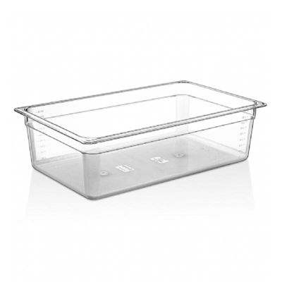 GastroPlast GN 1/1-150 mm Polikarbon Gastronorm Küvet, Şeffaf - 1