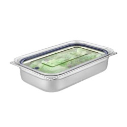GastroPlast GN 1/1 Leakproof Polycarbonate Gastronorm Cover, Blue - GastroPlast