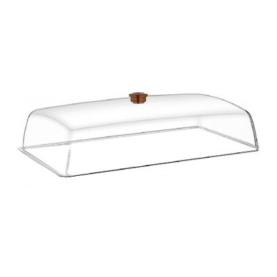 GastroPlast GN 1/1 Polikarbonat Fanus, Kahverengi Kulplu - 1