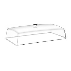 GastroPlast GN 1/1 Polycarbonate Fan, Black Handle - 1