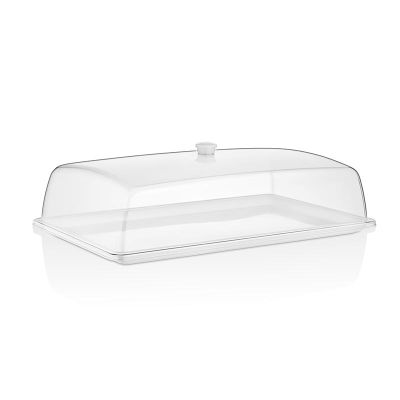 GastroPlast GN 1/1 مروحة بولي كربونات، مقبض أبيض - GastroPlast