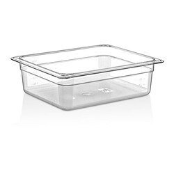 GastroPlast GN 1/2-100 mm Polycarbonate Gastronorm Bathtub - GastroPlast