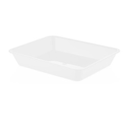 GastroPlast GN 1/2-50 mm Polycarbonate Gastronorm Bathtub, White - 1