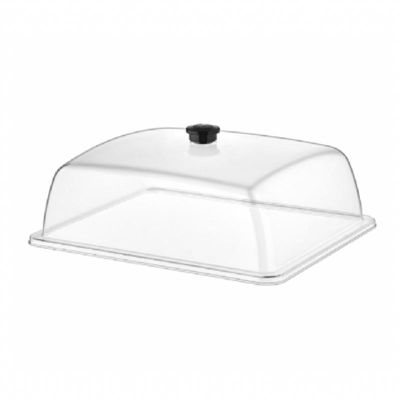 GastroPlast GN 1/2 Polycarbonate Fan, Black Handle - GastroPlast