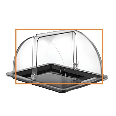 GastroPlast GN 1/2 Вентилятор навесной из поликарбоната, 325x265 мм - GastroPlast