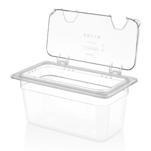 GastroPlast GN 1/2 Поликарбонат правый открытый угол откидная крышка для ванны Gastronorm - GastroPlast