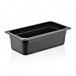 حوض استحمام GastroPlast GN 1/3-100 مم بولي كربونات، أسود 