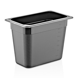 GastroPlast GN 1/3-200 mm Polikarbon Gastronorm Küvet, Siyah - GastroPlast