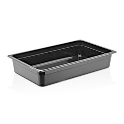 GastroPlast GN 1/3-65 mm Polikarbon Gastronorm Küvet, Siyah - GastroPlast