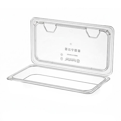 غطاء حوض الاستحمام GastroPlast GN 1/3 بولي كربونات مغلق الزاوية مفصلي من البولي كربونات - 1