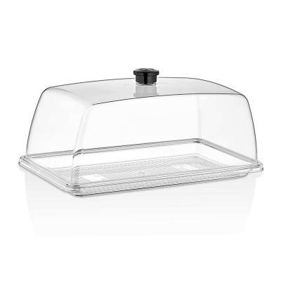 GastroPlast GN 1/3 Polycarbonate Fan, Black Handle - GastroPlast