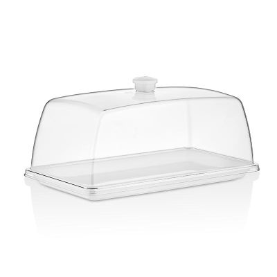 GastroPlast GN 1/3 Polycarbonate Fan, White Handle - GastroPlast