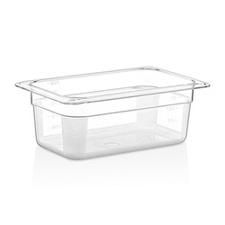 GastroPlast GN 1/4-100 mm Polycarbonate Gastronorm Bathtub 