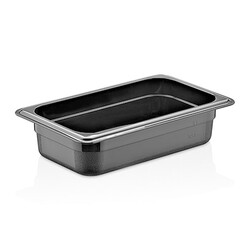 GastroPlast GN 1/4-65 mm Polikarbon Gastronorm Küvet, Siyah - GastroPlast