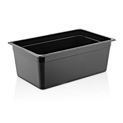 GastroPlast GN1/1-200 mm Polipropilen Gastronom Küvet, Siyah - 1