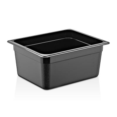 GastroPlast GN1/2-200 mm Polipropilen Gastronorm Küvet, Siyah - 1