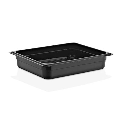GastroPlast GN1/2-65 mm Polipropilen Gastronorm Küvet, Siyah - 2