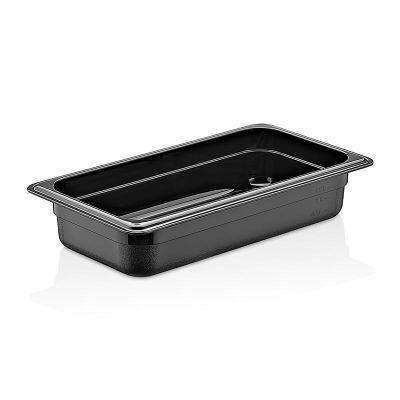 GastroPlast GN1/3-65 mm Polipropilen Gastronorm Küvet, Siyah - 1