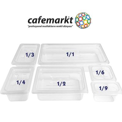 GastroPlast GN1/3-65 mm Polipropilen Gastronorm Küvet, Siyah - GastroPlast