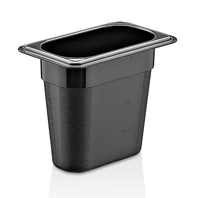 GastroPlast GN1/9-150 mm Polipropilen Gastronorm Küvet, Siyah - 2