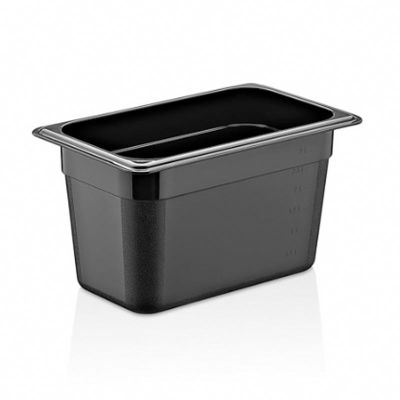 GastroPlast GN1/9-100 mm Polikarbon Gastronorm Küvet, Siyah - 1