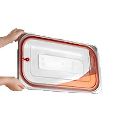 GastroPlast GN 1/1 Sızdırmaz Polikarbon Gastronorm Kapağı, Kırmızı - 2