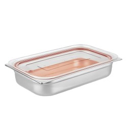 GastroPlast GN 1/1 Sızdırmaz Polikarbon Gastronorm Kapak, Kırmızı - 1