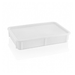 GastroPlast GPH-75/2 Polypropylene Pizza Dough Trough, 300x400x75 mm, White - GastroPlast