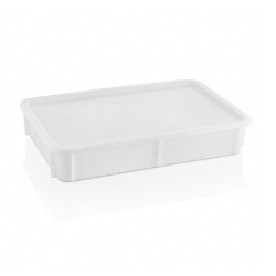 GastroPlast GPHPE-100/2 Polyethylene Pizza Dough Trough, 300x400x100 mm, White - GastroPlast
