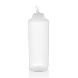GastroPlast GPS-1000 Flare Sauce Shaker with Adjustable Tip, 1000 ml, Clear - GastroPlast